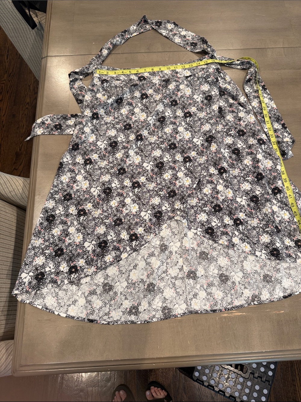 LOFT Floral Casual Skirt in Black, White and Pink